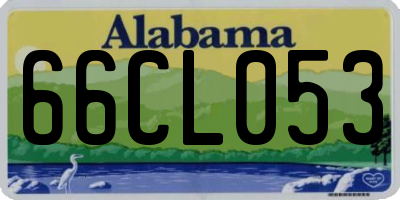 AL license plate 66CL053