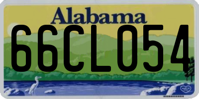 AL license plate 66CL054