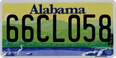 AL license plate 66CL058