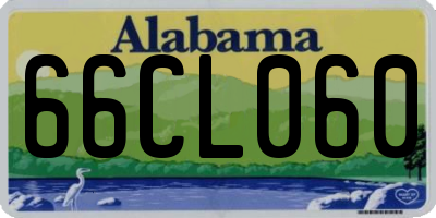AL license plate 66CL060