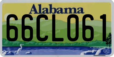 AL license plate 66CL061