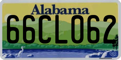 AL license plate 66CL062