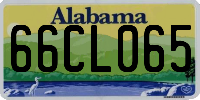AL license plate 66CL065