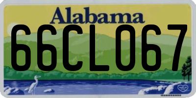 AL license plate 66CL067