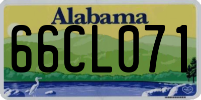 AL license plate 66CL071