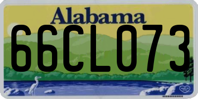 AL license plate 66CL073
