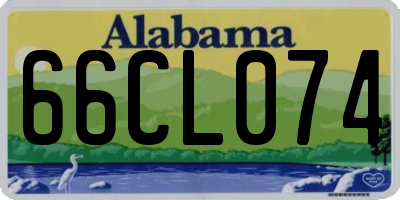 AL license plate 66CL074