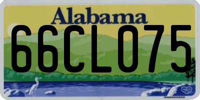 AL license plate 66CL075
