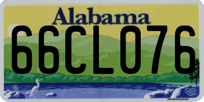 AL license plate 66CL076