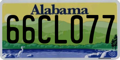 AL license plate 66CL077