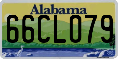 AL license plate 66CL079