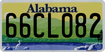 AL license plate 66CL082