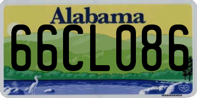 AL license plate 66CL086