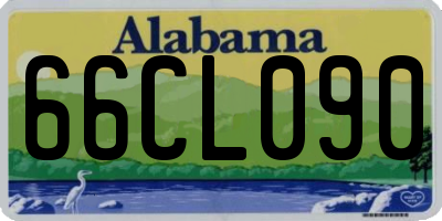 AL license plate 66CL090