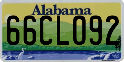 AL license plate 66CL092