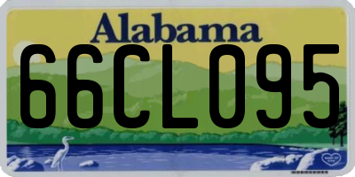 AL license plate 66CL095