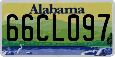 AL license plate 66CL097