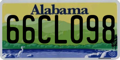 AL license plate 66CL098