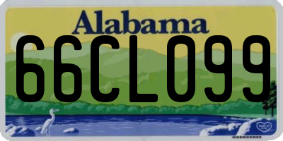 AL license plate 66CL099