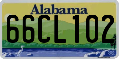 AL license plate 66CL102