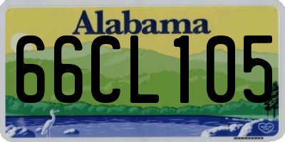 AL license plate 66CL105