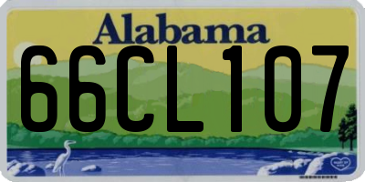 AL license plate 66CL107