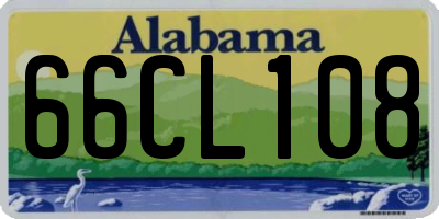 AL license plate 66CL108