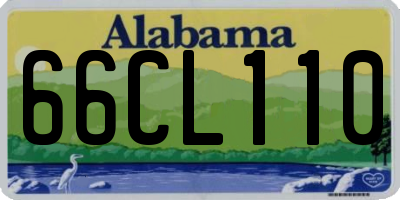 AL license plate 66CL110