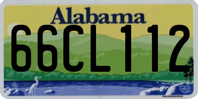 AL license plate 66CL112