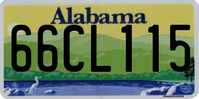 AL license plate 66CL115