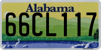 AL license plate 66CL117