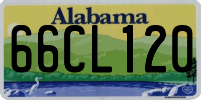 AL license plate 66CL120