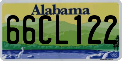 AL license plate 66CL122