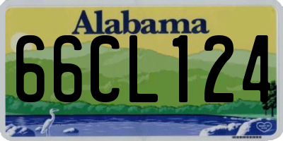 AL license plate 66CL124
