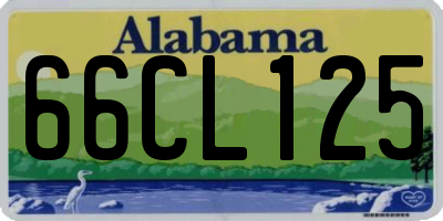 AL license plate 66CL125