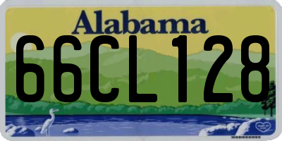 AL license plate 66CL128