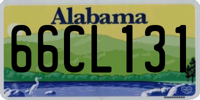 AL license plate 66CL131