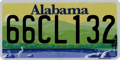 AL license plate 66CL132