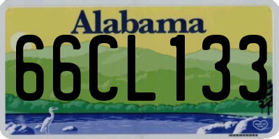 AL license plate 66CL133
