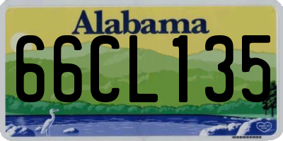 AL license plate 66CL135