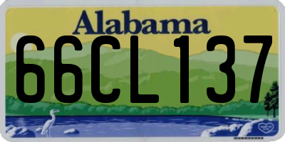 AL license plate 66CL137