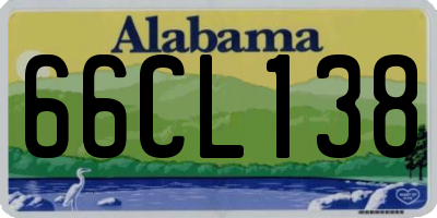 AL license plate 66CL138