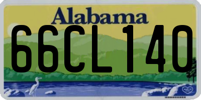 AL license plate 66CL140