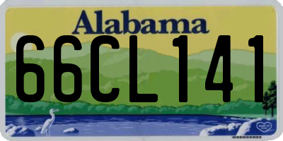 AL license plate 66CL141