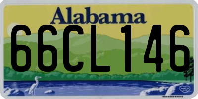 AL license plate 66CL146