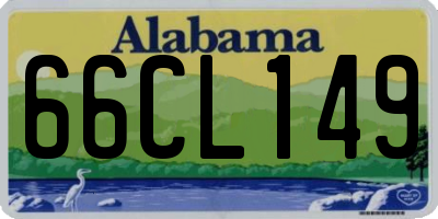AL license plate 66CL149