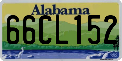 AL license plate 66CL152
