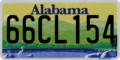 AL license plate 66CL154