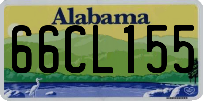 AL license plate 66CL155