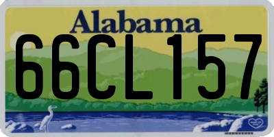 AL license plate 66CL157